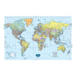House of Doolittle Laminated World Map, 33&quot; x 50&quot;