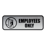 Cosco Brushed Metal Employees Only Sign