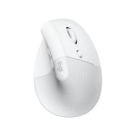 Logitech Lift Vertical Ergonomic Mouse Off white Optical Wireless  BluetoothRadio Frequency Off White USB 4000 dpi Scroll Wheel 6 Buttons  SmallMedium HandPalm Size Right handed - Office Depot
