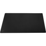 SIIG Large Artificial Leather Smooth Desk Mat Protector - Black - Rectangular - 22&quot; Width x 36&quot; Length x 0.12000&quot; Depth - Artificial Leather - Black