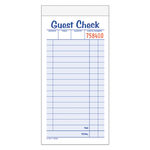 Adams Guest Check Form Pads, Single Part, Perforated, 50 Sh/Pad