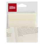 Office Depot&reg; Brand Translucent Sticky Notes, 3&quot; x 3&quot;, Clear, 50 Notes Per Pad, Pack Of 2 Pads