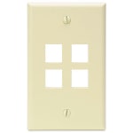 Leviton QuickPort Wall mount plate ivory