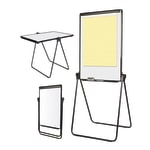 Tripod Non-Magnetic Dry-Erase Whiteboard Easel, 29 3/8 x 44, Metal Frame  With Gray Finish - Zerbee