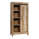 Sauder Adept Wide Wood Storage Cabinet Craftsman Oak - Office Depot