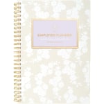 2024 Simplified by Emily Ley for AT-A-GLANCE&reg; Weekly/Monthly Planner, 5-1/2&quot; x 8-1/2&quot;, Cream Blossoms, January To December 2024 , EL19-200