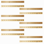 Learning Advantage Reverse Calibrated Wood Meter Sticks 38 38 BlackTan Pack  Of 6 - Office Depot
