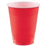 Solo 16 oz. Cold Party Cups, Plastic - Red - 50/Pack 