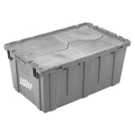Office Depot Brand by GreenMade Professional Storage Tote With HandlesSnap  Lid 27 Gallon 30 110 x 20 14 x 14 34 BlackYellow Pack Of 4 - Office Depot