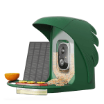 PerchMe&trade; AI-Recognition Smart Bird Feeder With Camera, 5-1/2&rdquo;L x 9-11/16&rdquo;W x 9-1/16&rdquo;H, Forest Green