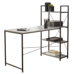Realspace&reg; Trazer 56&quot;W Computer Desk With Storage Shelves, Gray