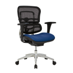 WorkPro® 12000 Series Ergonomic Mesh/Fabric Mid-Back Manager's Chair,  Black/Chrome