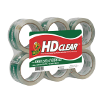 Duck HD Clear Heavy Duty Packaging Tape 1 78 x 109.4 Yd. Crystal