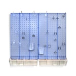 Azar Displays 700359-GRE Green 8"W X 20.625"H Pegboard Powerwing Display - View #6
