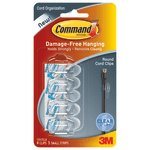 Command Cord Bundlers, Damage Free Hanging Cord Organizer, No Tools Cord  Bundler for Hanging Electrical Cables of Christmas Decorations, 6 Gray Cord  Bundlers and 12 Command Strips 