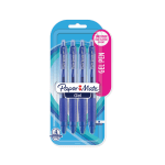 Paper Mate® Retractable Gel Pens, Bold Point, 1.4 mm, Blue Barrel, Blue Ink, Pack Of 4