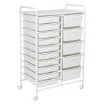 Inval Poly 3 Drawer Rolling Storage Cart 26 x 12 58 x 15 Taupe - Office  Depot