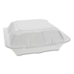 Dart Hinged Lid Carryout Food Containers 3 Compartments 2 516 H x 7 12 W x  8 D White Pack Of 200 - Office Depot