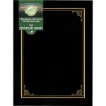 Geographics Letter Certificate Holder - 8 1/2&quot; x 11&quot; - Black - 5 / Pack