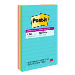 Post-it Super Sticky 101 x 152mm Large Notes Ruled Rainbow Colours 4 x Pack  of 90 Sheets + FREE 2 x Pack of 90 Sheets - Hunt Office UK