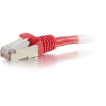 C2G 3ft Cat6 Ethernet Cable - Snagless Shielded (STP) - Red - 3 ft Category 6 Network Cable for Network Device - First End: 1 x RJ-45 Male Network - Second End: 1 x RJ-45 Male Network - Patch Cable - Shielding - Gold, Nickel Plated Connector - Red