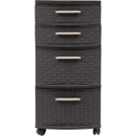 Inval MQ 3 Drawer Rolling Storage Cabinets 25 12 H x 12 12 W x 14 12 D  BlackClear Set Of 2 Cabinets - Office Depot