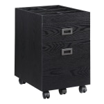 Realspace&reg; Brezio 19&quot;D Vertical 2-Drawer Mobile File Cabinet, Black