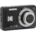 Kodak PIXPRO FZ55 16.4 Megapixel Compact Camera - Black - 1/2.3&quot; CMOS Sensor - Autofocus - 2.7&quot;LCD - 5x Optical Zoom - 6x Digital Zoom - Digital (IS) - 4608 x 3456 Image - 1920 x 1080 Video - Full HD Recording - HD Movie Mode
