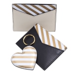 See Jane Work® Heart Key Chain And Business Card Holder, Gold/White