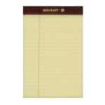 SKILCRAFT Perforated Writing Pads - 50 Sheets, 5x8 Inches, Legal Ruled With Margin, Leatherette Top Binding, 16 Lb Paper (NSN 3723107)