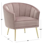 LumiSource Tania Accent Chair GoldPink