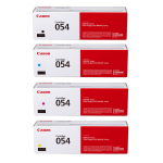 Canon 054H Black Cyan Magenta Yellow High Yield Toner Cartridges