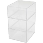 Deflecto Stackable Drawer Organizer, 6-13/16H x 12-1/2W x 12-1/2D, Clear