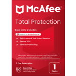 McAfee&reg; Total Protection Antivirus &amp; Internet Security Software, For 1 Device, 1-Year Subscription with Auto-Renewal, For Windows&reg;/Mac&reg;/Android/iOS/ChromeOS, Product Key