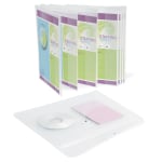 MyOfficeInnovations Poly Zip Envelopes, Letter Size, Clear With Assorted Color Zippers, 5-Pack