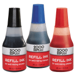 2000 PLUS Self Inking Stamp Refill Ink 1 Oz Black Office Depot