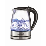 Brentwood Tempered Glass Tea Kettle 1.7 Liter Red - Office Depot