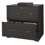 Realspace&reg; Pelingo 30-1/2&quot;W x 21-13/16&quot;D Lateral 2-Drawer File Cabinet, Dark Gray