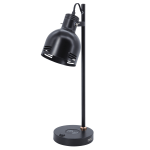 Realspace&trade; Brevins LED Desk Lamp With Wireless Charger And USB Port, 20-1/2&quot;H, Black