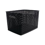 Black X-Small Weave Basket Storage Container, 2.4 x 7.8 Inches, Mardel