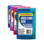 Oxford Plastic Index Card Boxes with Lids External Dimensions 6 Width x 4  Height 400 x Card Flip Top Closure Plastic Black For Card 1 Each - Office  Depot
