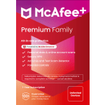 McAfee+ Premium Family Antivirus And Internet Security Software, For Unlimited Devices, 1-Year Subscription with Auto-Renewal, For Windows&reg;/Mac/Android/iOS/ChromeOS, Product Key