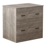 Realspace&reg; Peakwood 30-1/2&quot;W x 21-4/5&quot;D Lateral 2-Drawer File Cabinet, Smoky Brown