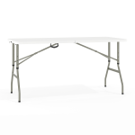 Realspace Molded Plastic Top Folding Table with Handles 29 H x 72 W x 29 14  D PlatinumCharcoal - Office Depot