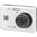 Kodak PIXPRO FZ45 16.4 Megapixel Compact Camera - White - 1/2.3&quot; CMOS Sensor - 2.7&quot;LCD - 4x Optical Zoom - 6x Digital Zoom - Digital (IS) - 4608 x 3456 Image - 1920 x 1080 Video - Full HD Recording - HD Movie Mode