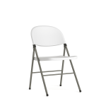 Flash Furniture 2-Pack Brown Rattan Folding Chairs - Gray Steel Frame