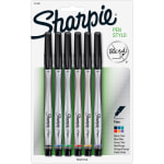 Sharpie® Art Pen Porous Point Pen with Hard Case, Stick, Fine 0.4 mm,  Assorted Ink and Barrel Colors, 8/Pack