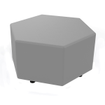 Marco Hexagon Seating Ottoman Frost