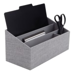 Realspace Gray Fabric 4 Compartment Desk