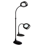 Lorell® LED Magnifying Clamp Lamp, Black